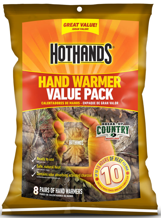 Camo Hand Warmers Value Pack, 8 Pair